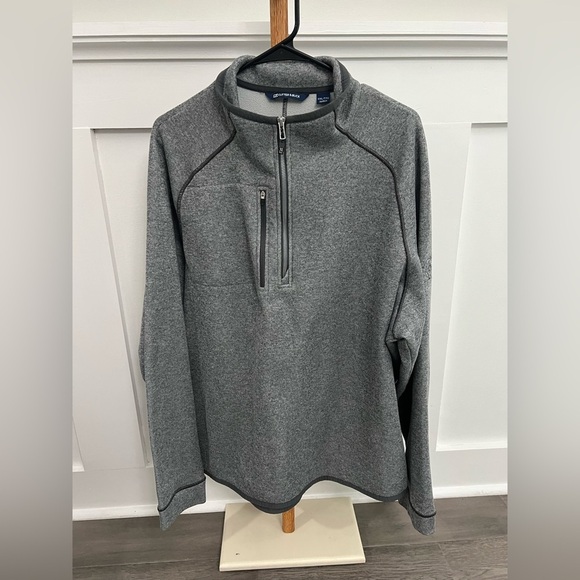 Cutter & Buck Gray 1/4 Zip Up Sweater sz XXL - Picture 6 of 8